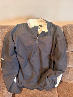 PING Men's Black & White Color Block Pullover Jacket XL